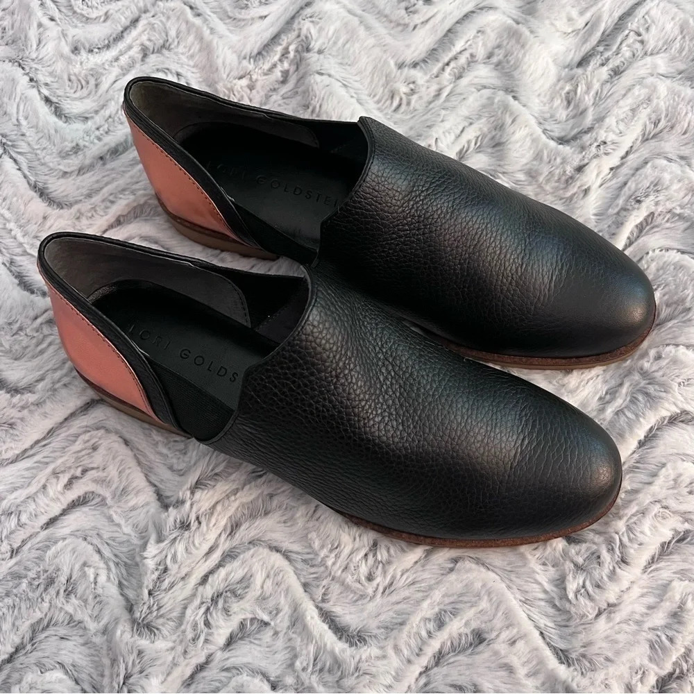 Lori Goldstein Black Leather Castiel Slip-on Low Ankle Oxford Loafer. Size 7M